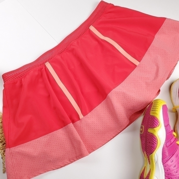 New NIKE Peach Coral Pink Golf Tennis Skirt Size 14 - Picture 5 of 13